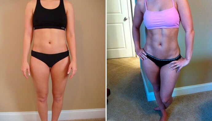 до і після схуднення на 10 кг за місяць